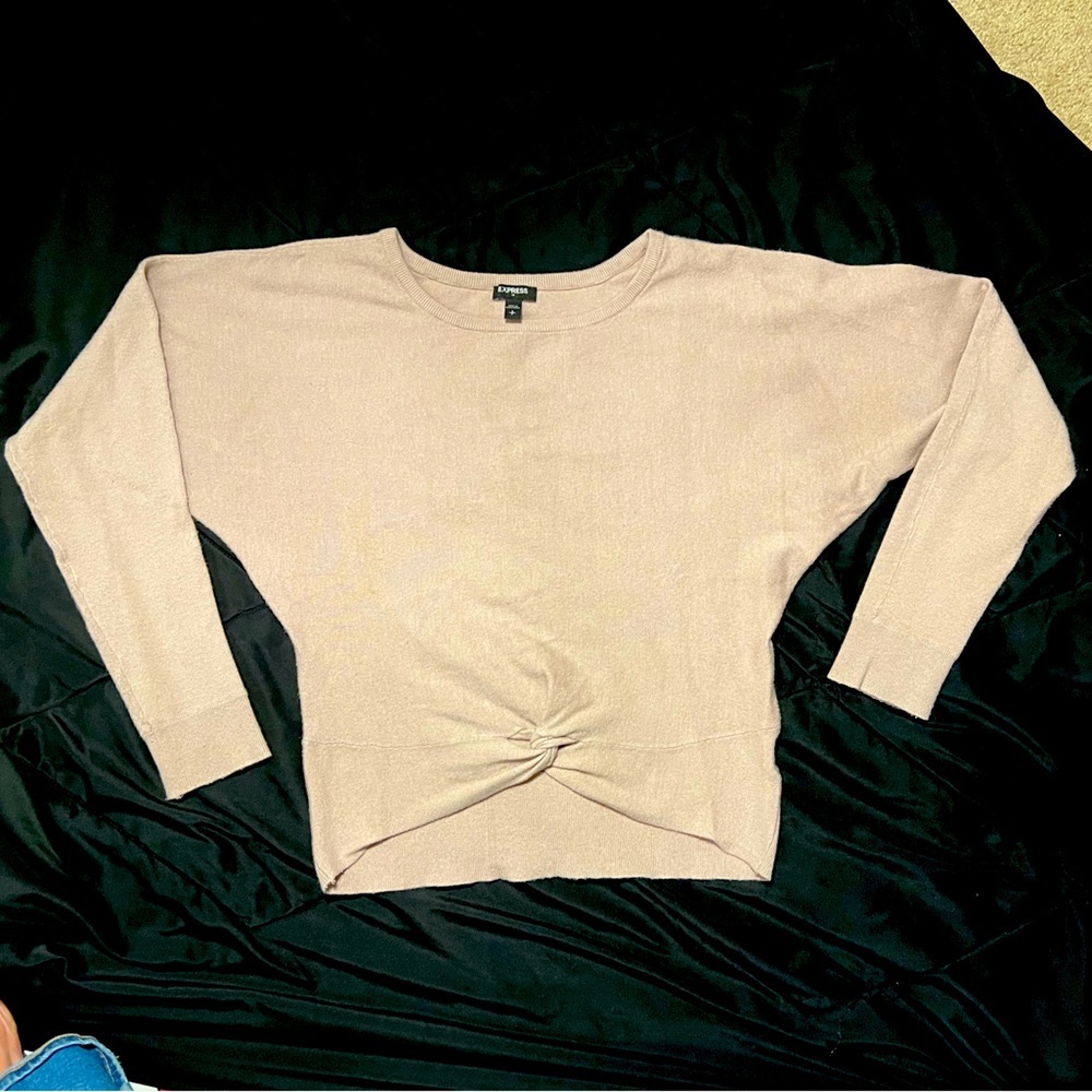 Pale Pink EXPRESS crop top sweater size SMALL